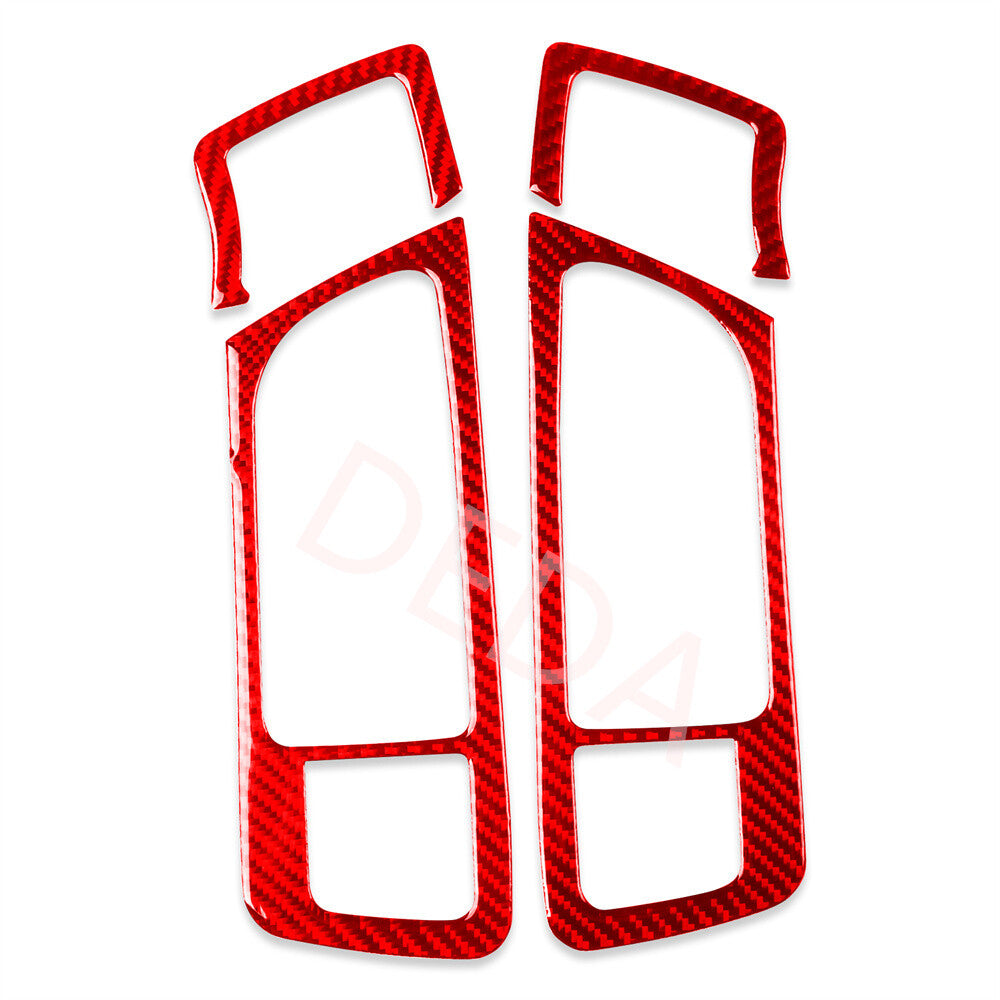 Red Carbon Inner Front Door Handle Trim for Land Rover Discovery Sport 2015-2019
