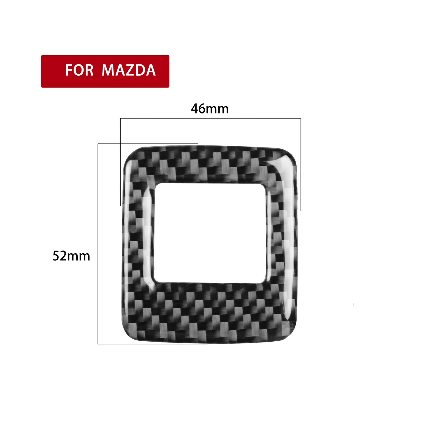Carbon Fiber Interior Floor Console Button Trim for Mazda MX-5 Miata 2009-2015
