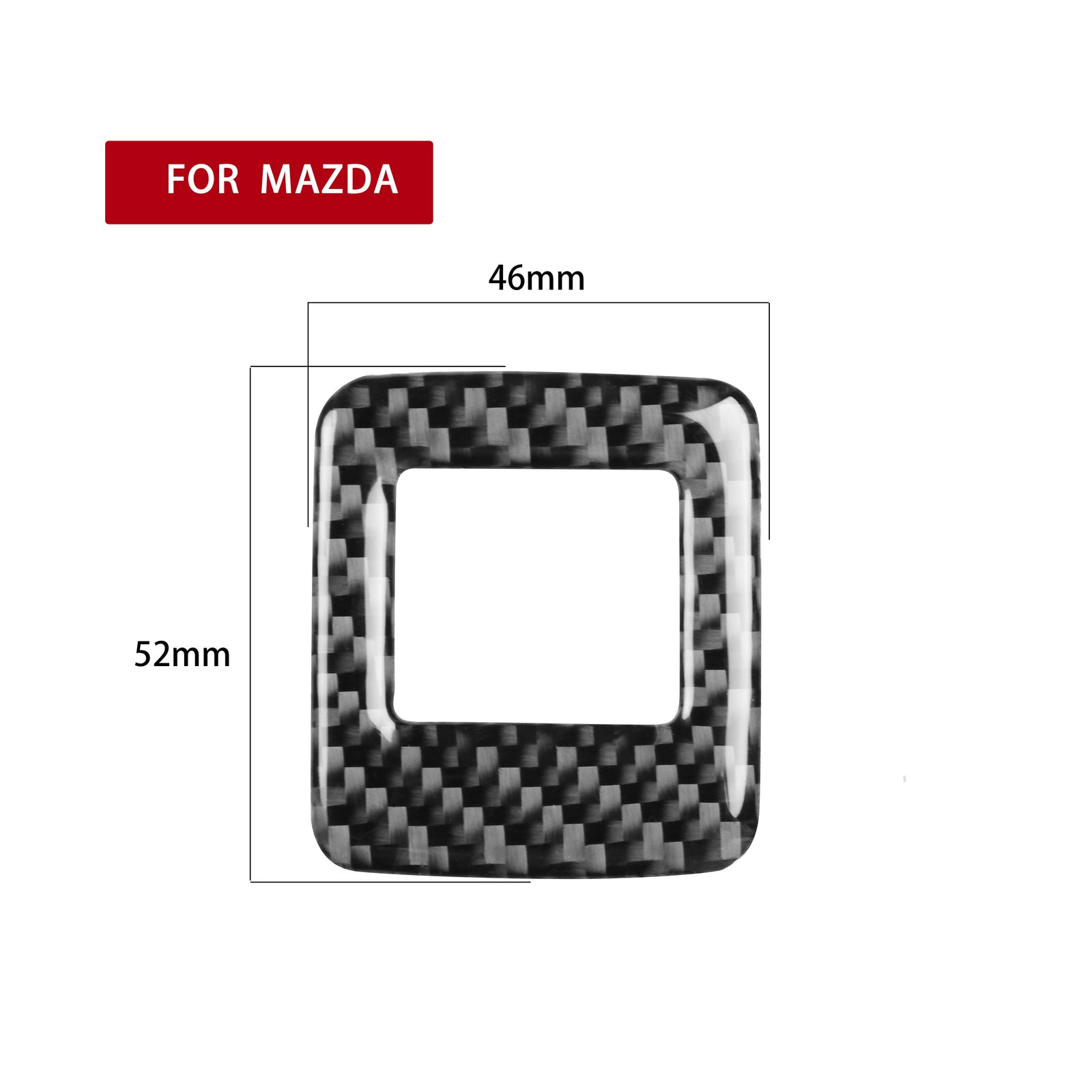 Carbon Fiber Interior Floor Console Button Trim for Mazda MX-5 Miata 2009-2015