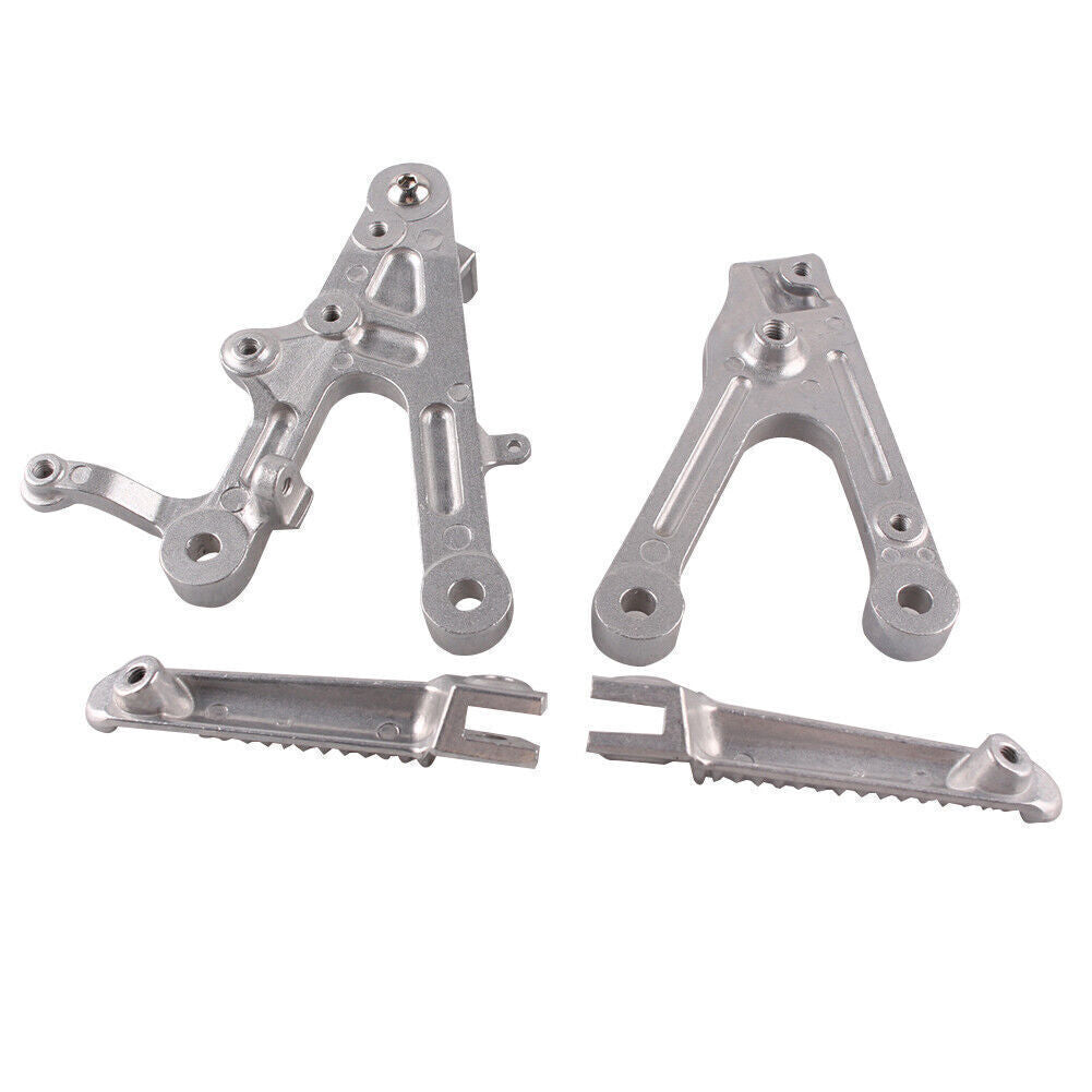 Front Passenger Foot Pegs Footrest Brackets for Yamaha YZF R6 03-05 R6S 06-10