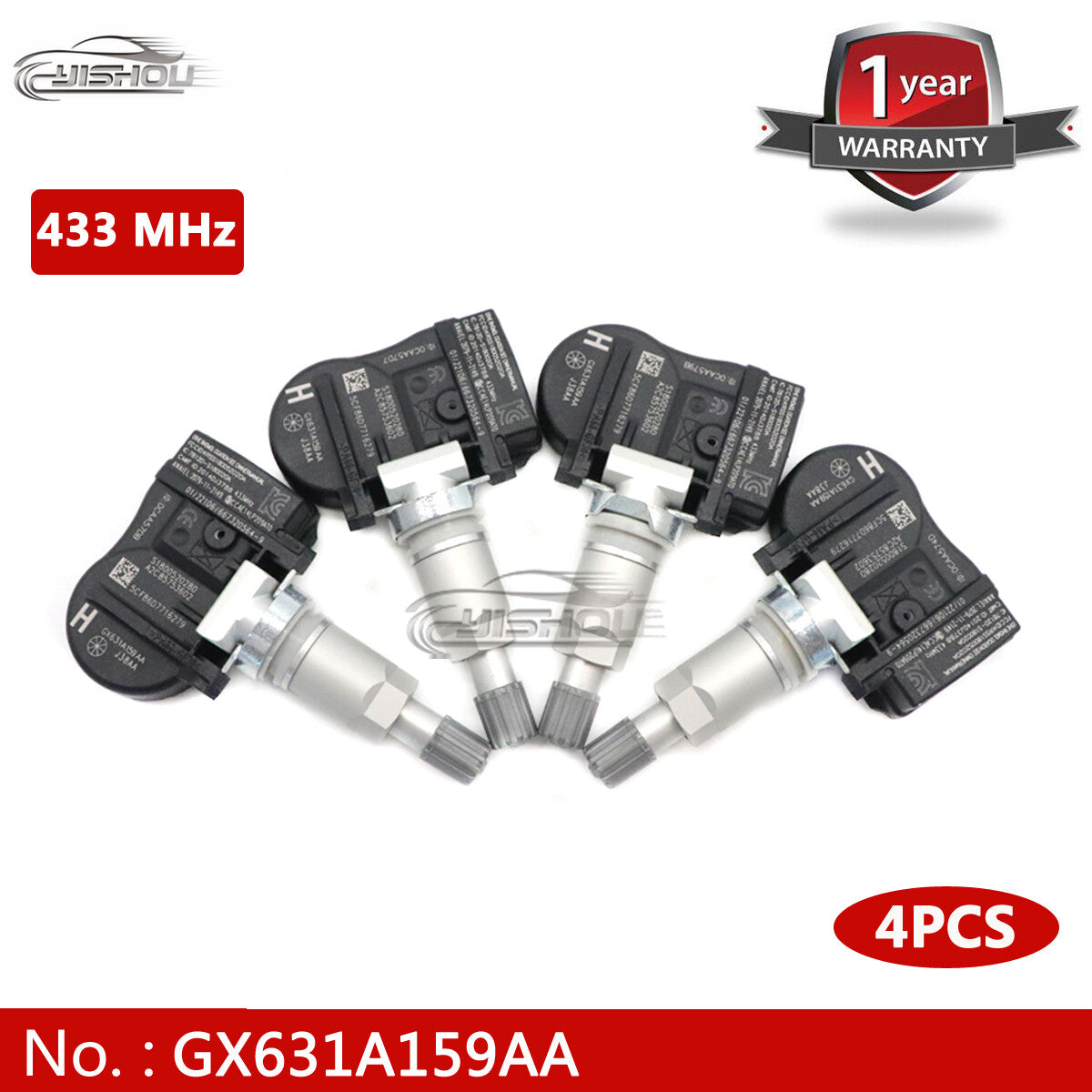(4) Tire pressure sensor GX631A159AA TPMS, suitable for Land Rover for Range Rover Evoque 14-19