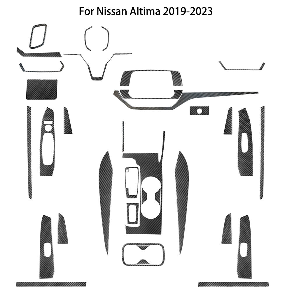 Carbon Fiber Interior Full Sets Cover Trim Kit for Nissan Altima 2019-2022