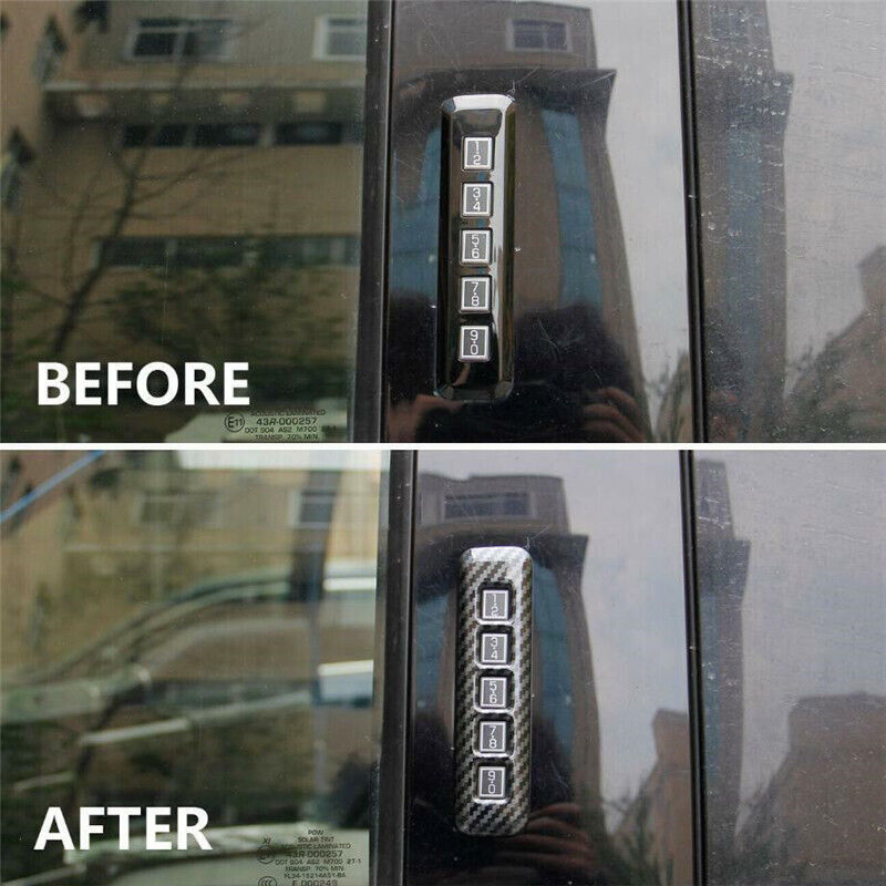 for Ford F-150 F150 2021 2022 Carbon Fiber Door Lock Password Switch Cover Trim