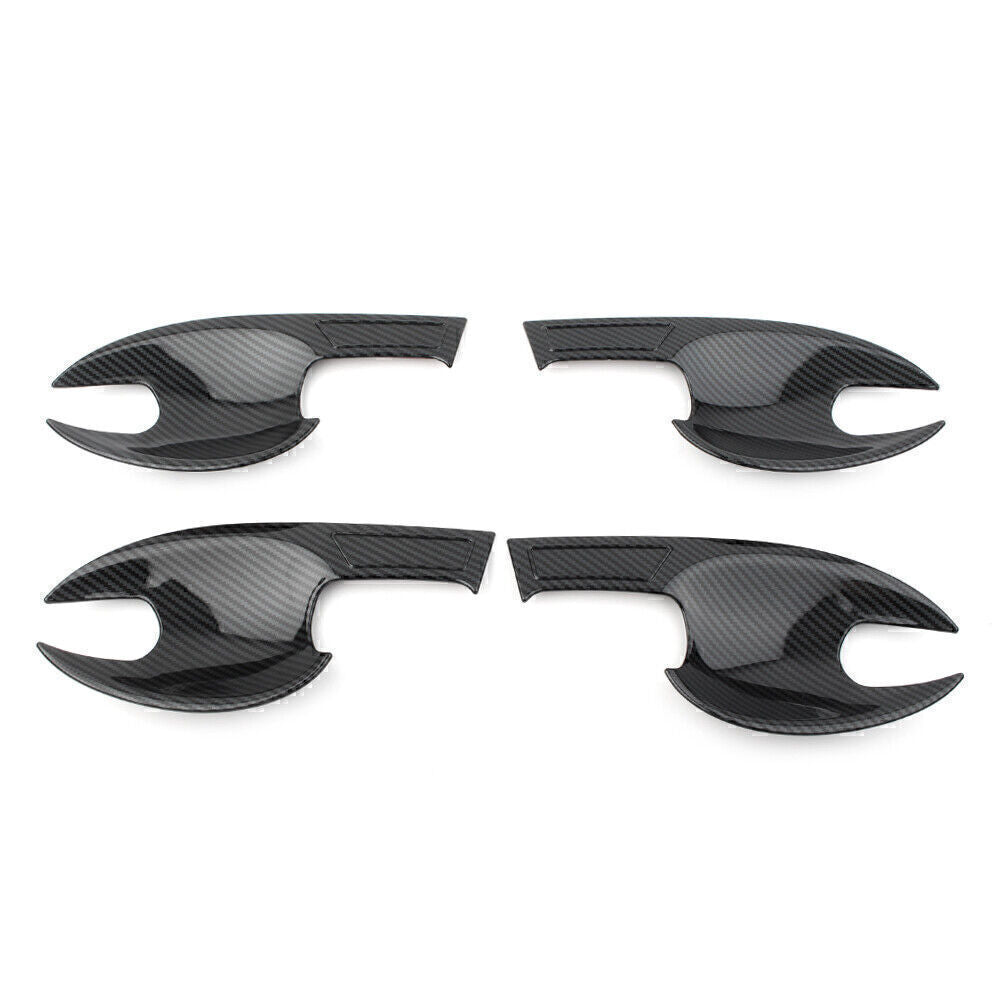4x Carbon Fiber Car Door Handle Bowl Cover Trim Fit for Mazda CX-5 CX5 2017-2020
