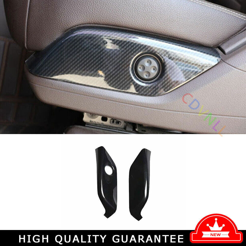 for Benz GLE GLS 2016-19 Carbon Fiber Inner for Seat Adjust Handle Button Panel Trim