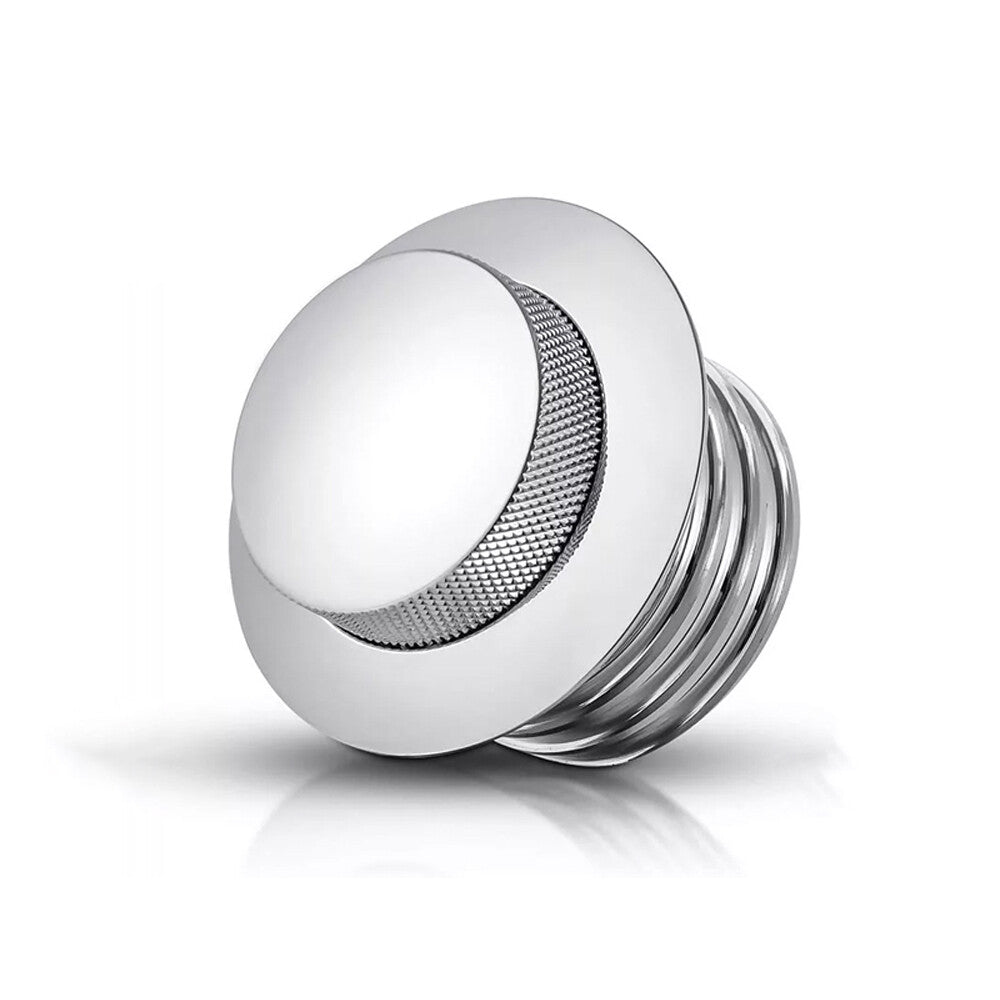 Silver Pop Up Vented Flush Mount Fuel Tank Gas Cap Fit for Harley Screw In Type
