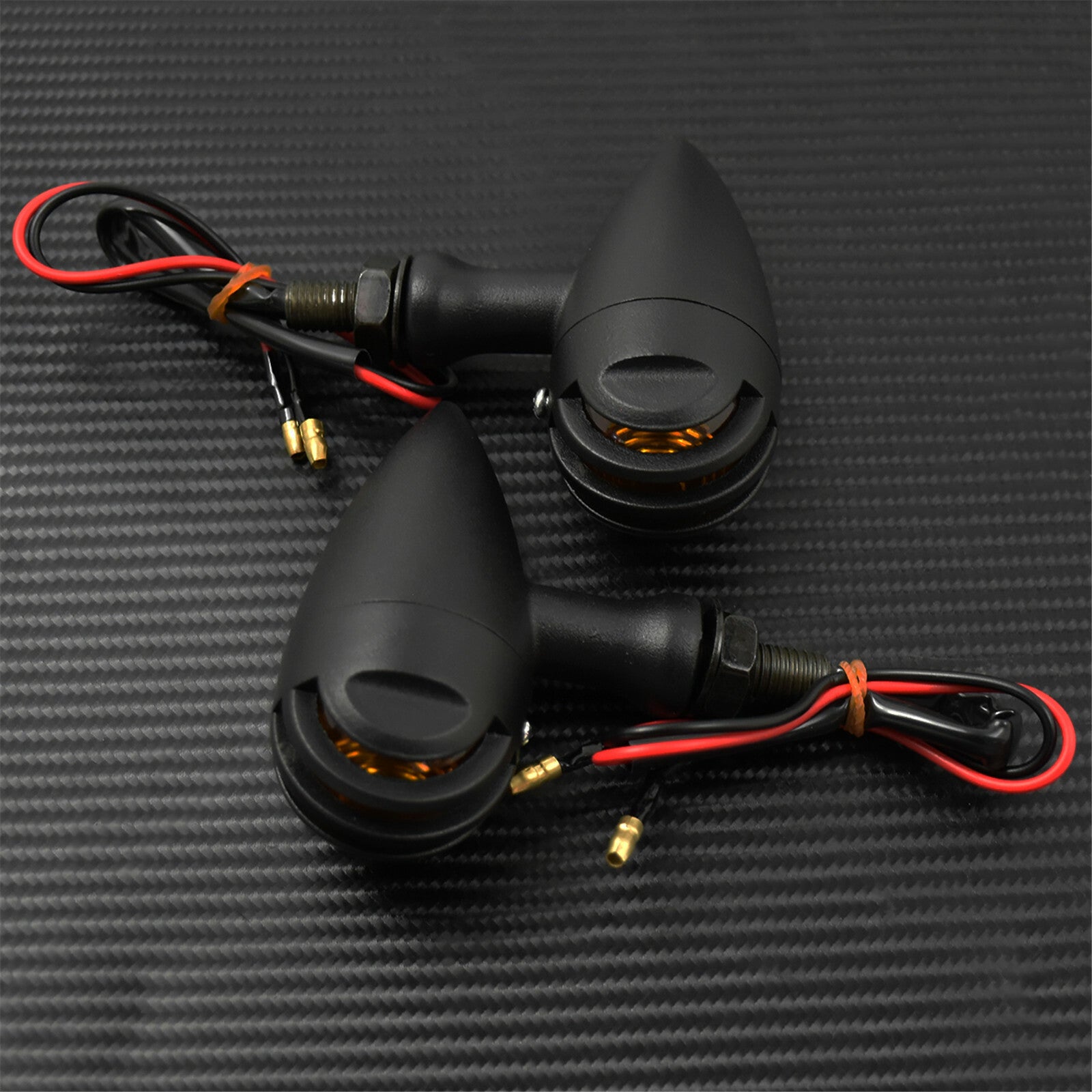 2X 10mm Motorcycle Turn Signal Blinker Indicator Light Amber Fit for Harley Dyna