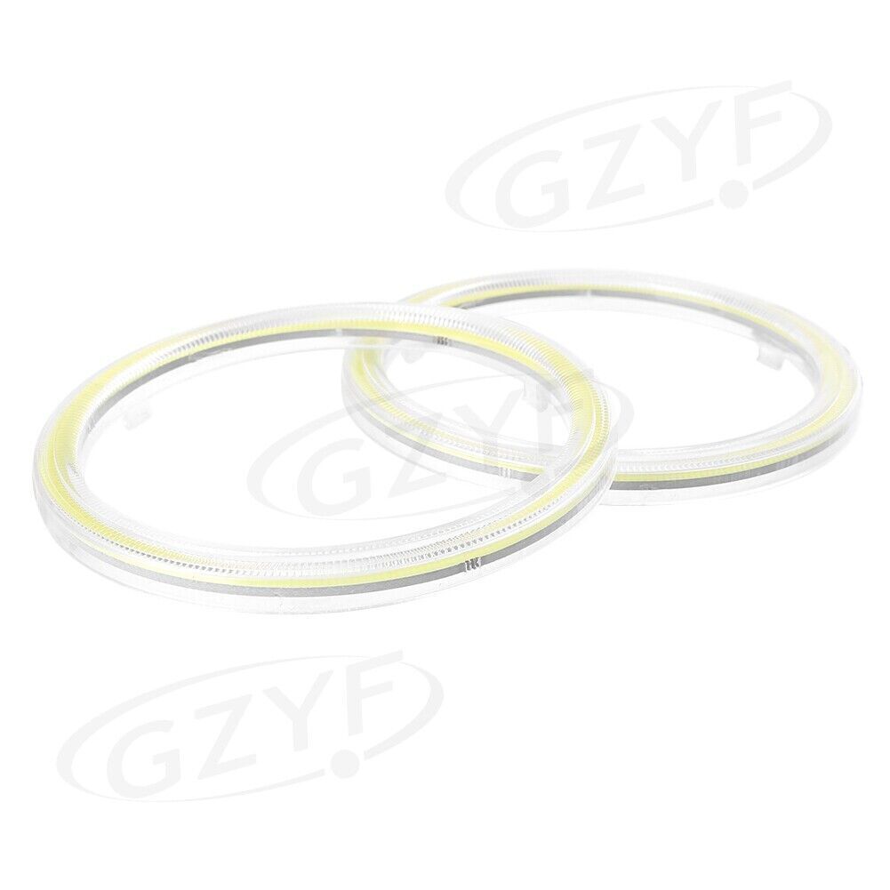 2x 80mm COB Car LED Angel Eyes Halo Ring Fog Housing Lamps 12-24V Pure White