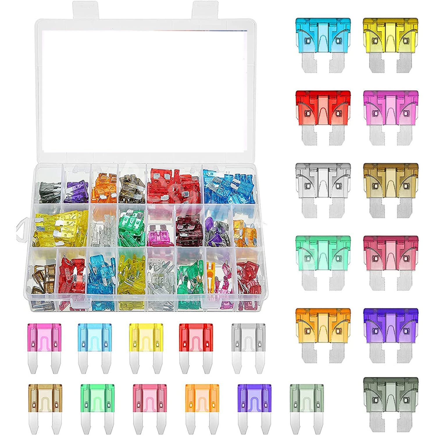 Auto Circuit Fuse Medium Small Blade Fuses Assortment Kit For Car Trucks Boat