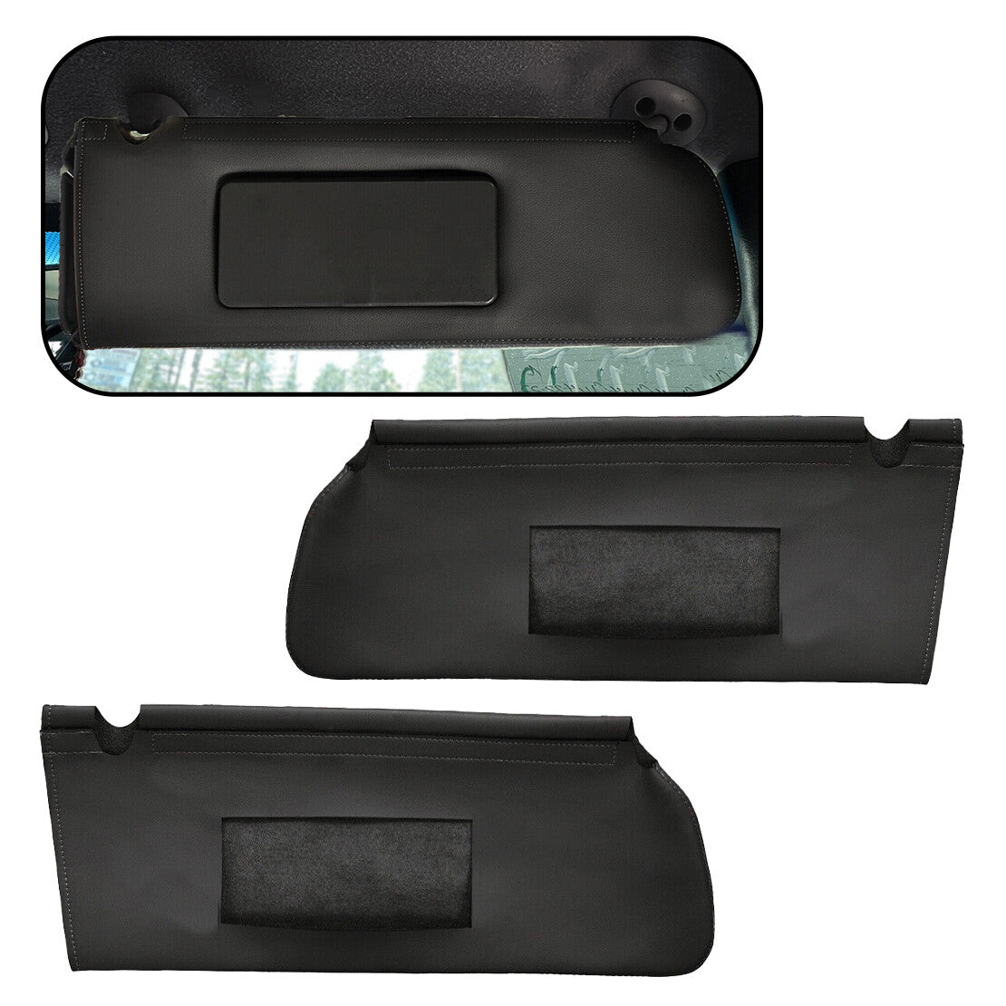 Car Microfiber Leather Sun Visor Cover Fit for Chevy Tahoe Suburban for Yukon 95-99