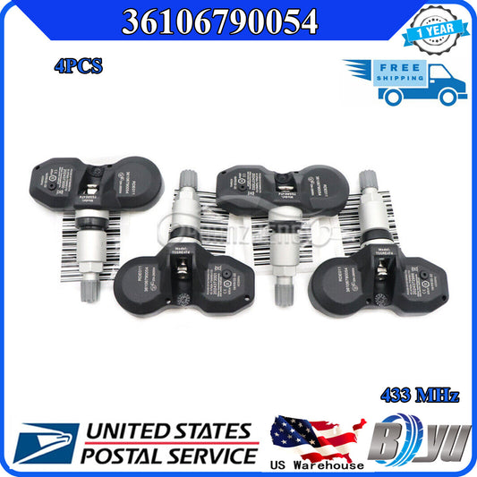 new 4-piece kit 36106790054 TPMS for BMW for Mini 433MHz US tire pressure sensors