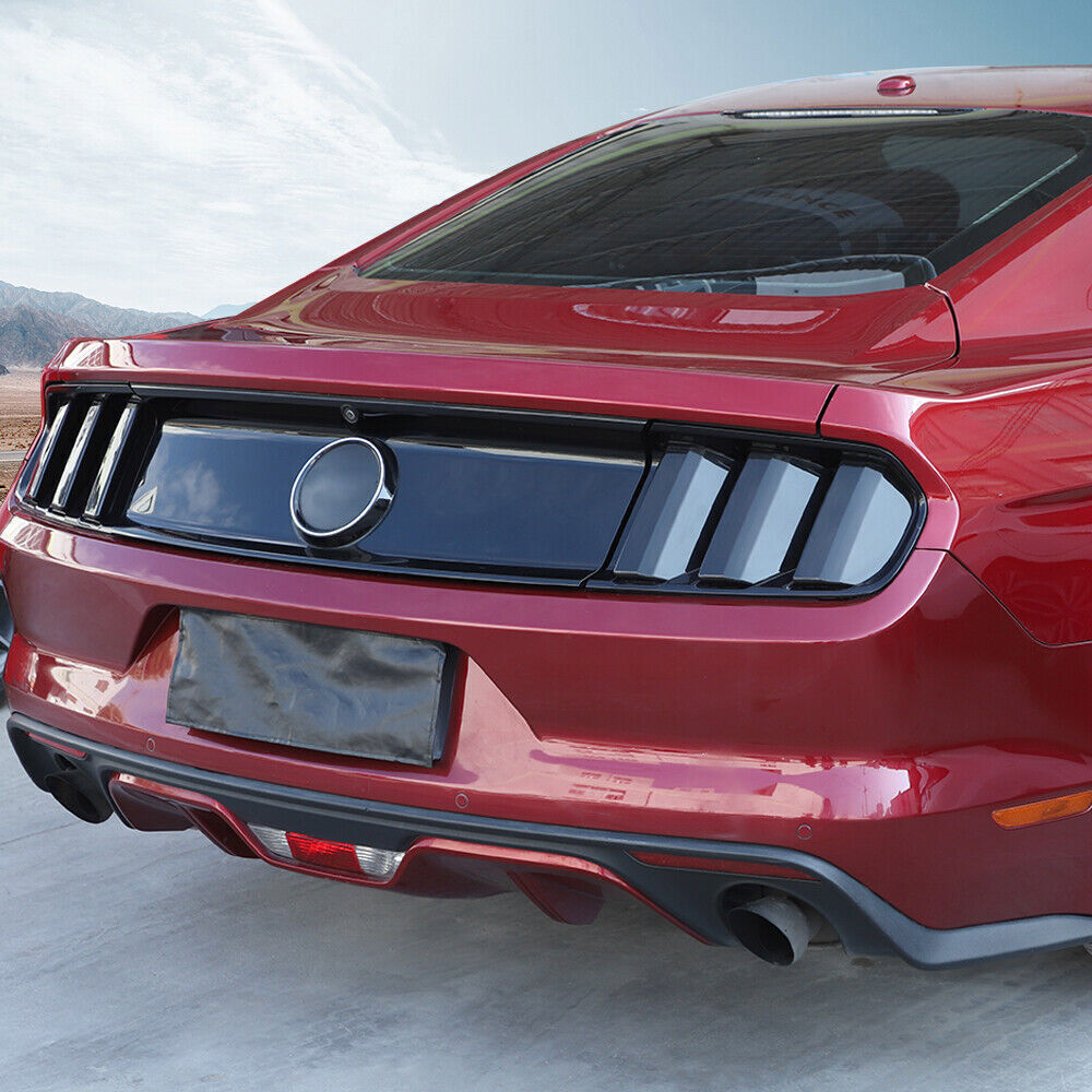 For 2015-2017 for Ford for Mustang ABS Black Rear Tail Light Lamp Cover Guard Trim 6Pcs