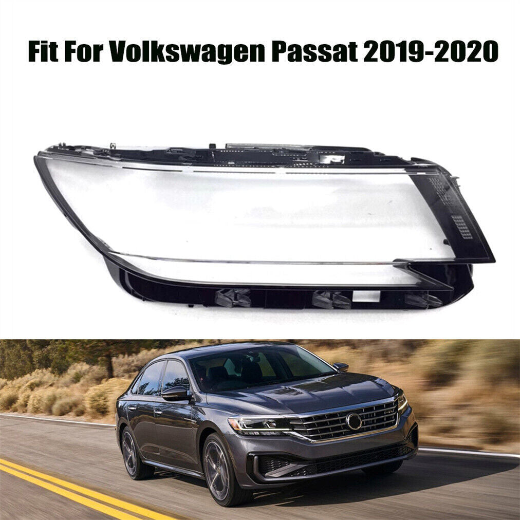 Fit for Volkswagen for Passat 2019-2020 Headlight Headlamp Clear Lens Right Cover