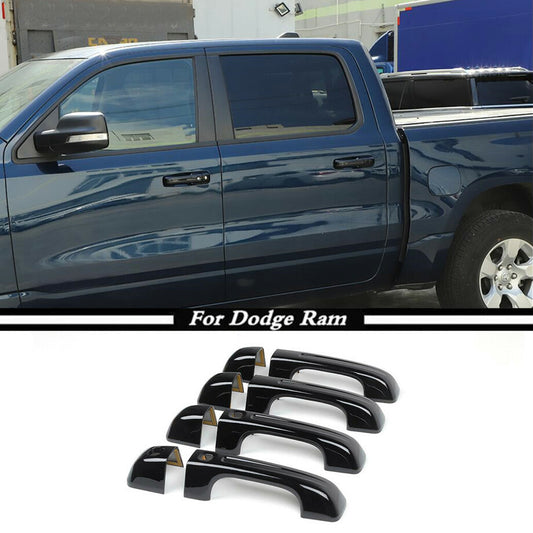 ABS Gloss Black Door Handle Trim 8 Suitable for 2019-2022 for Dodge for Ram 1500