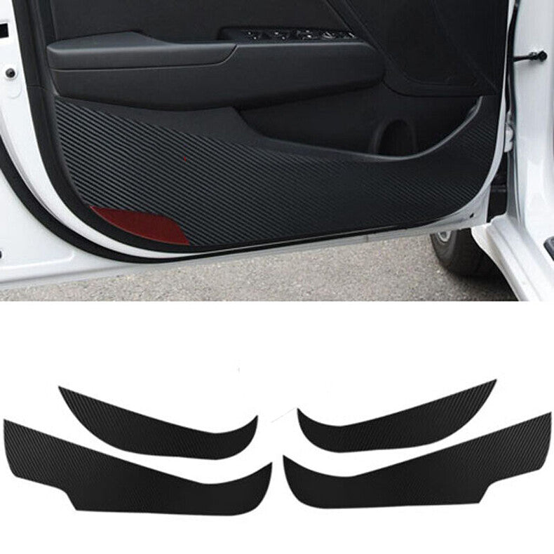 for Hyundai for Elantra 2017-2020 Carbon fiber Door Anti-Kick Panel Guard cover trim