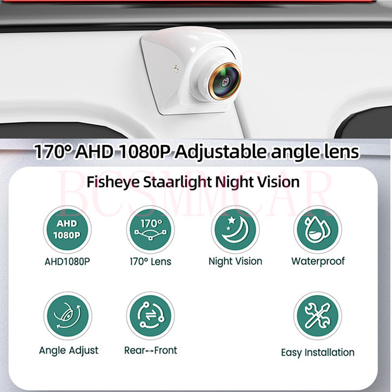 170 Degree Wide Angle Car Rear View Reverse Camera 1080P AHD Back Up Camera CVBS