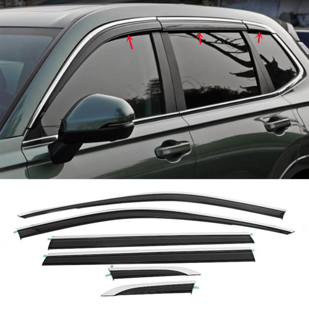 for Honda CR-V CRV 2023-2024 Window Visor Vent Shade Sun Rain Guard Deflector 6X