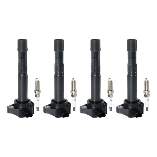 for Honda Accord CR-V for Acura ILX UF712 4x Ignition Coils+4x Iridium Spark Plugs