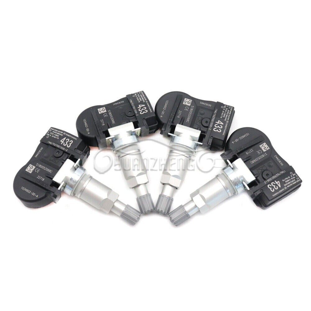 103460200A 4-piece 433MHz Tire Pressure Sensor (TPMS) kit, suitable for Tesla Model 3, S, X
