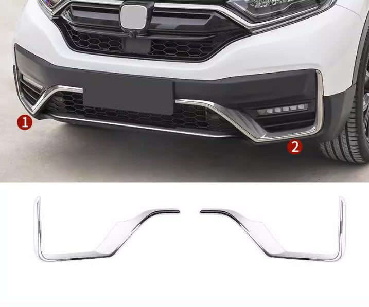 for Honda CRV CR-V 2020-2022 Chrome Front Bumper Fog Lamp Moulding Strip Trims