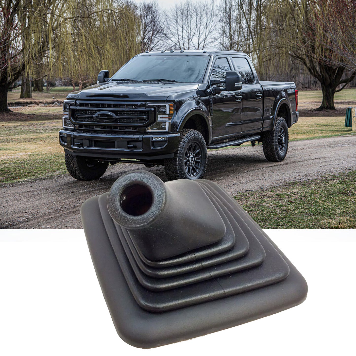 For 1989-1997 for Ford F-250 F-350 Outer Diesel Shifter Lever Shift Boot Cover newVe