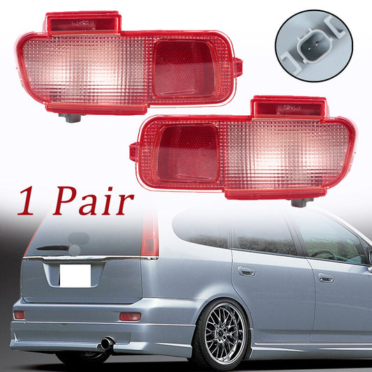 1 Pair Rear Fog Lights for Honda Stream RN1 RN3 2001-2003 Rear Bumper Reflectors