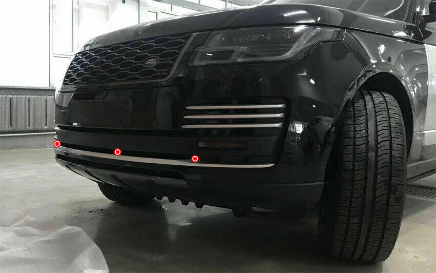 Silver Front Grille Bumper Body Molding Trim for Range Rover HSE Vogue 2018-2021