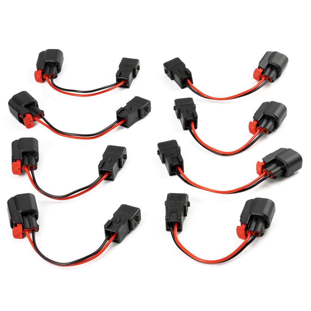 8-piece set of LS1 LS6 LT1 EV1 engine wiring harness to LS2 LS3 LS7 EV6 injector adapters