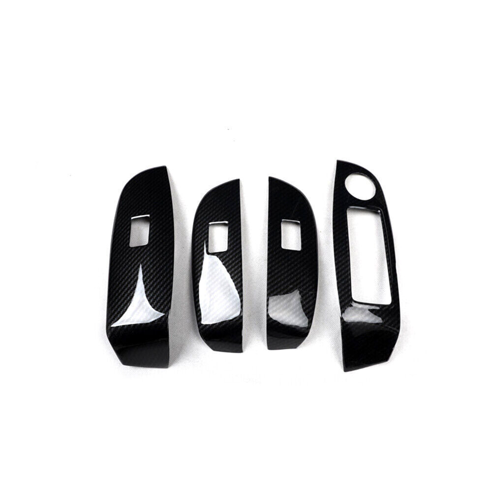 for Chevrolet Malibu 2013-15 Carbon Fiber Door Window Lift Switch Cover Trim 4X