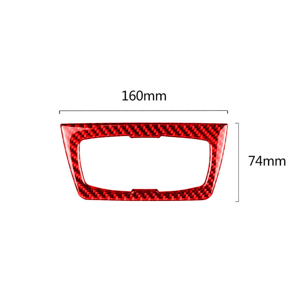 Red Carbon Fiber Headlight Switch Panel Trim Cover for BMW 3Series F30 2013-2019