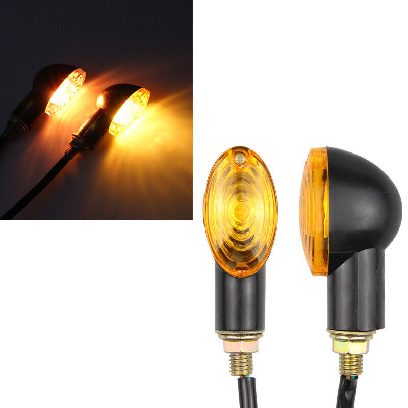 2-pack motorcycle turn signal lights, motorcycle halogen indicator lights, flashing amber light