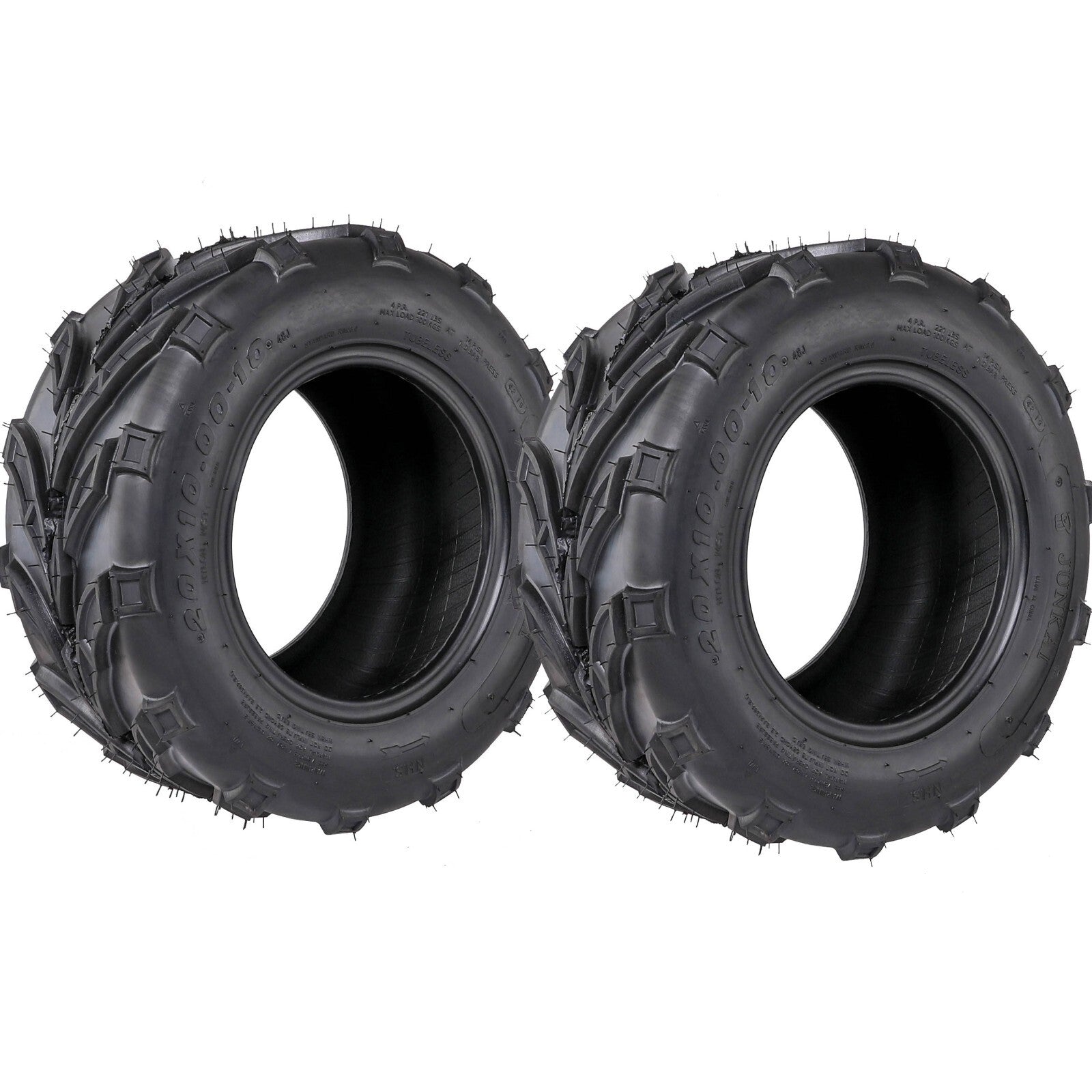 2pc 20x10.00-10 Tyre Tubeless 20X10- 10 20x10x10 Lawn Mower Garden Tractor ATV