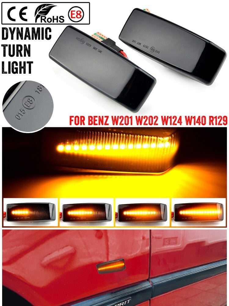LED Sequential Dynamic Side Marker Turn Signal Light for Benz C-CLASS W202 03.19