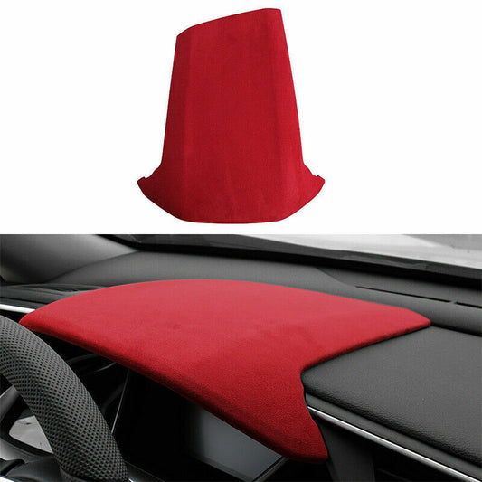 for Honda for Civic 2016-21 Red Suede Dashboard Instrument Molding Panel Cover Trim