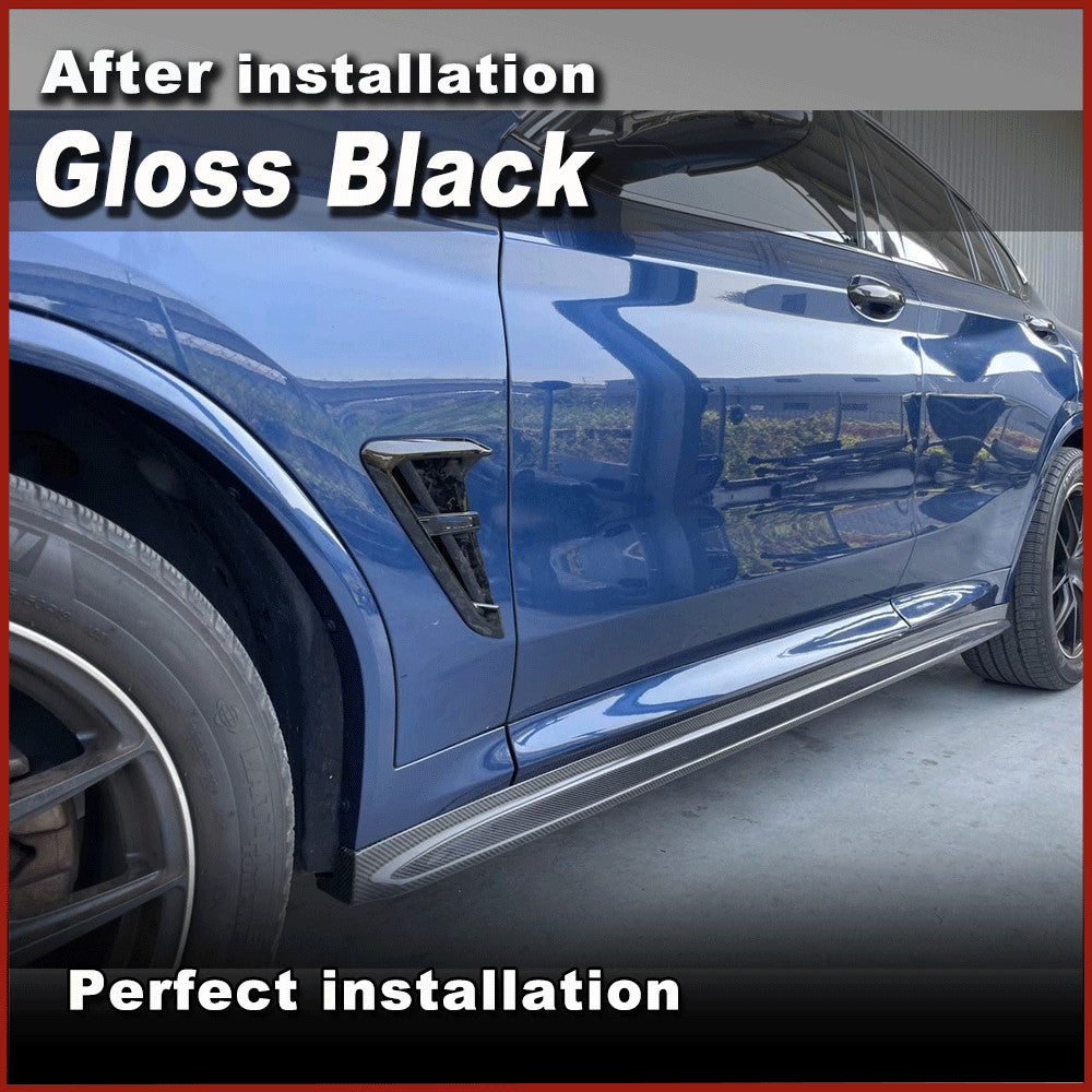 for BMW X3M F97 X4M F98 2019-2021 Gloss Black Side Skirt Extension Lip Spoiler