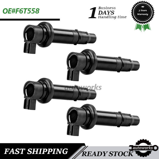 4PCS Ignition Coils for Yamaha 2003-2007 YZF-R6 2002-2006 YZF-R1 2006-2014 FZ1