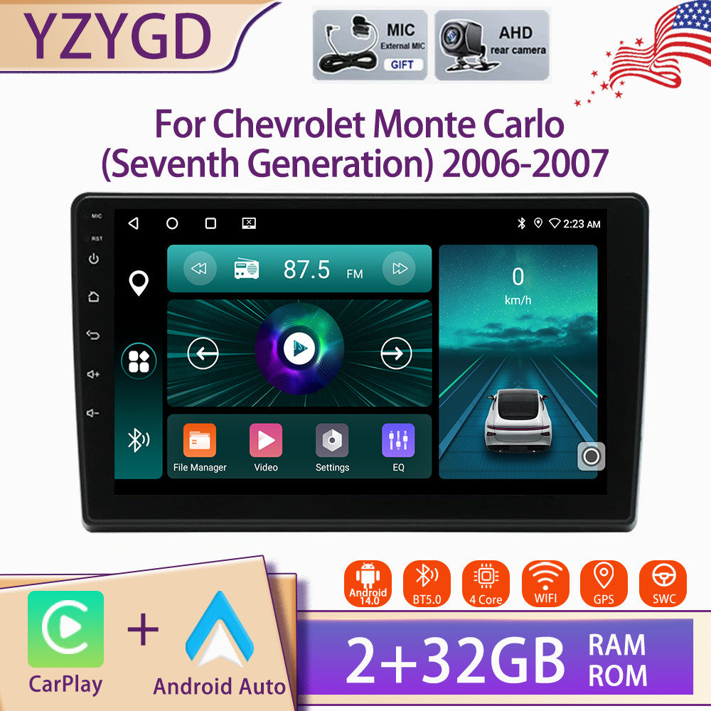 for Chevrolet Monte Carlo 2006-2007 Android Carplay Car Stereo Radio Screen GPS