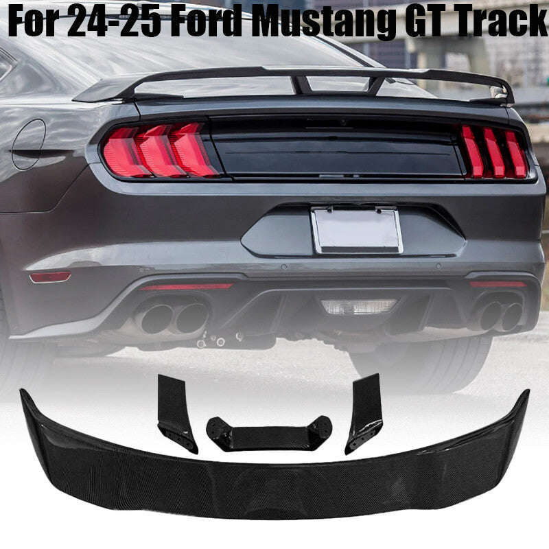 Real Carbon Fiber Rear Trunk Lip Spoiler Wing For 24-25 for Ford for Mustang GT Track