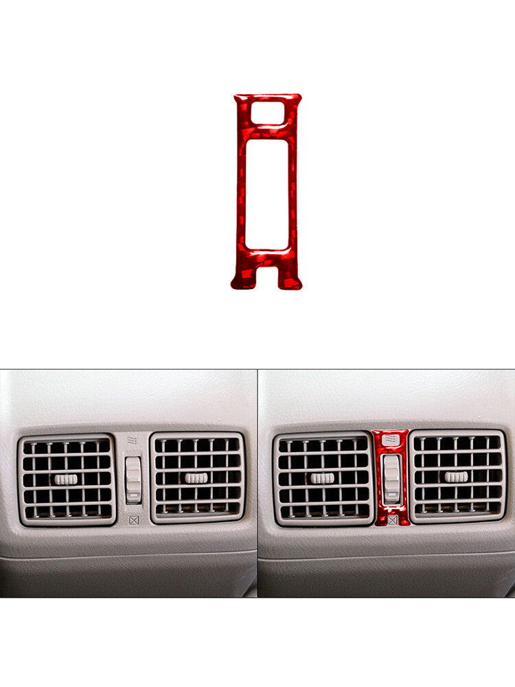 Red Carbon Fiber Rear Air Vent Control Cover Trim for Lexus RX330 350 2004-2009