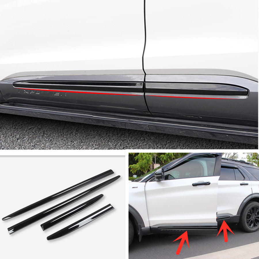 for Ford Explorer 2020-2022 ABS Black Side Door Body Molding Cover Stripe Trim