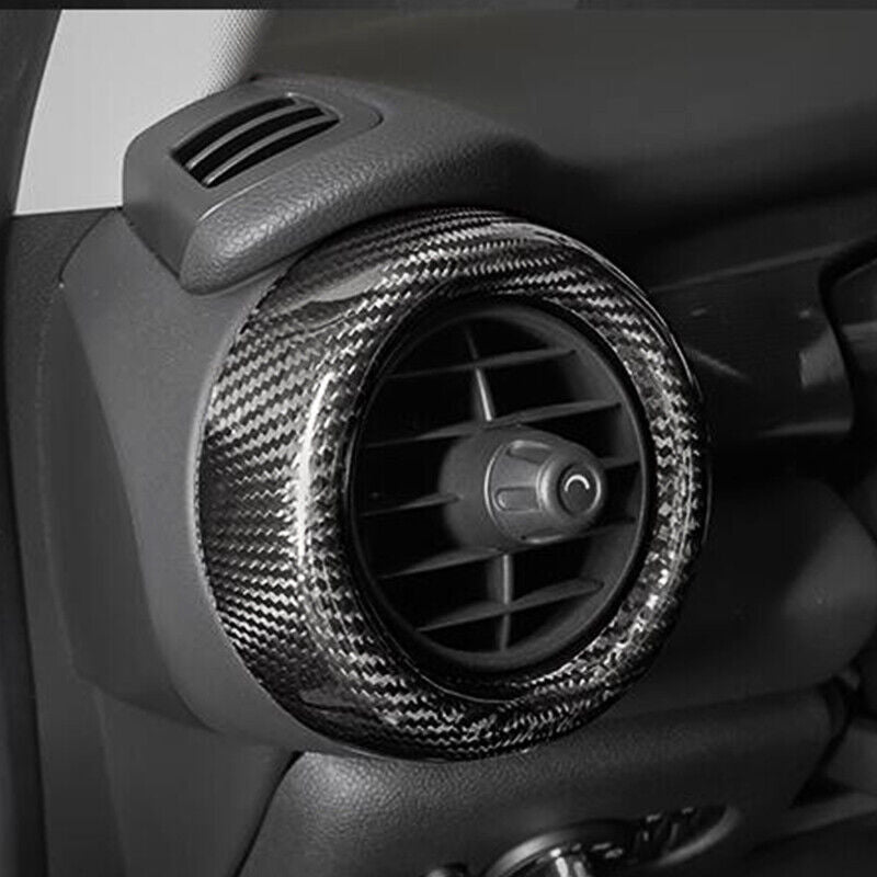 Real Carbon Fiber Air Vent Outlet Cover Trim For 14-21 for Mini Cooper F55 F56 F57