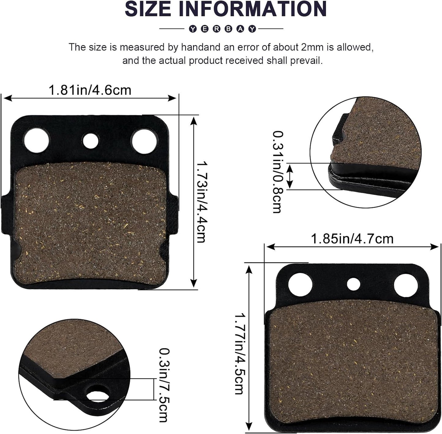 Brake Pads for Suzuki LTZ400 Quadsport 400 2003-2012/ for Kawasaki KFX400 2003-2006