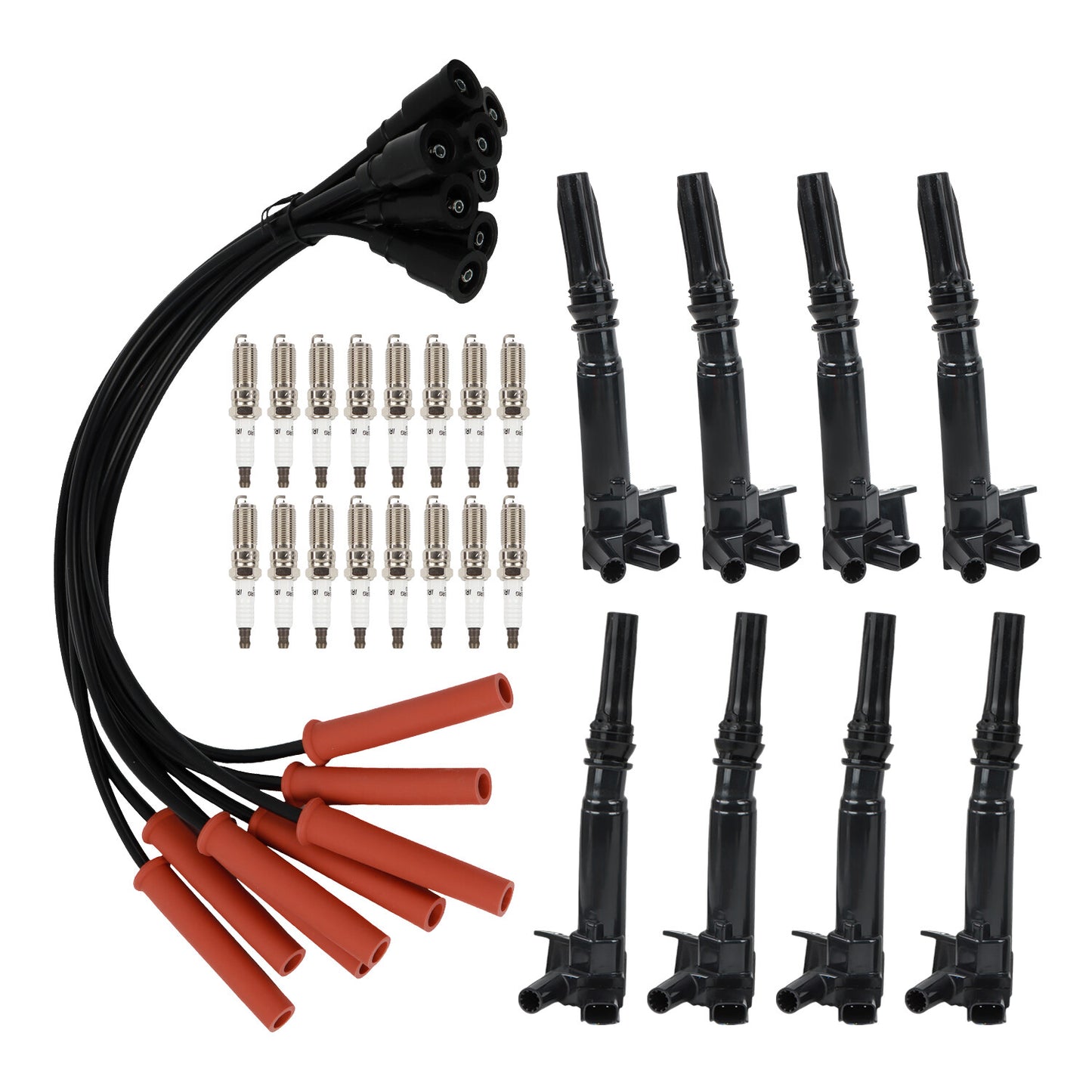 Ignition Coils  Wire  Spark Plug Set For 2011-17 for Ford F-250 /F-350 6.2L UF631