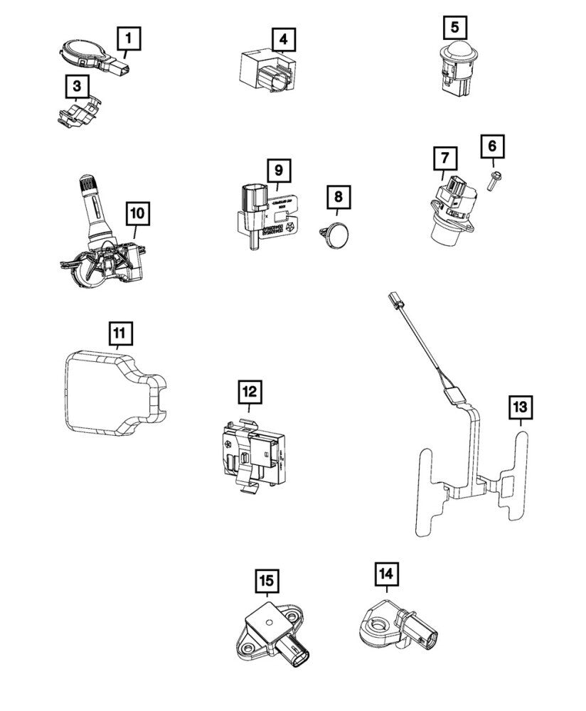 Side Impact Sensor For 2016-2019 for Chrysler for Jeep 56038975AA