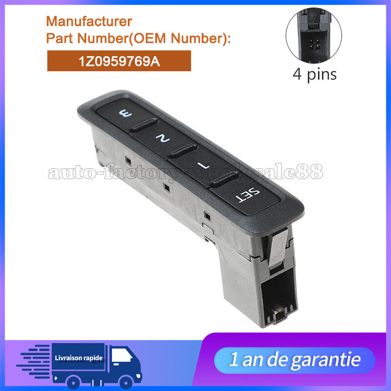 Si¨¨ge M¨¦moire Ajuste Commutateur Bouton pour for VW for Passat for Tiguan for Skoda Octavia Neuf
