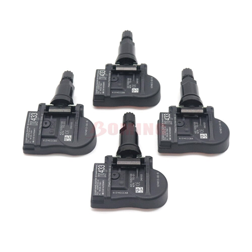 SET 4x Tire Pressure Sensors 433MHz TPMS for Tesla Model 3 S X 1074812-00-B NEW