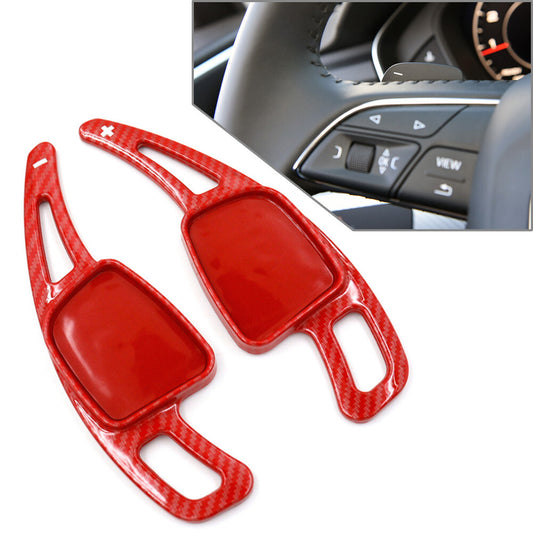 Pair Steering Wheel Shift Paddle Shifter Extension for Audi A3 for A4 for A5 S3 S4 Red