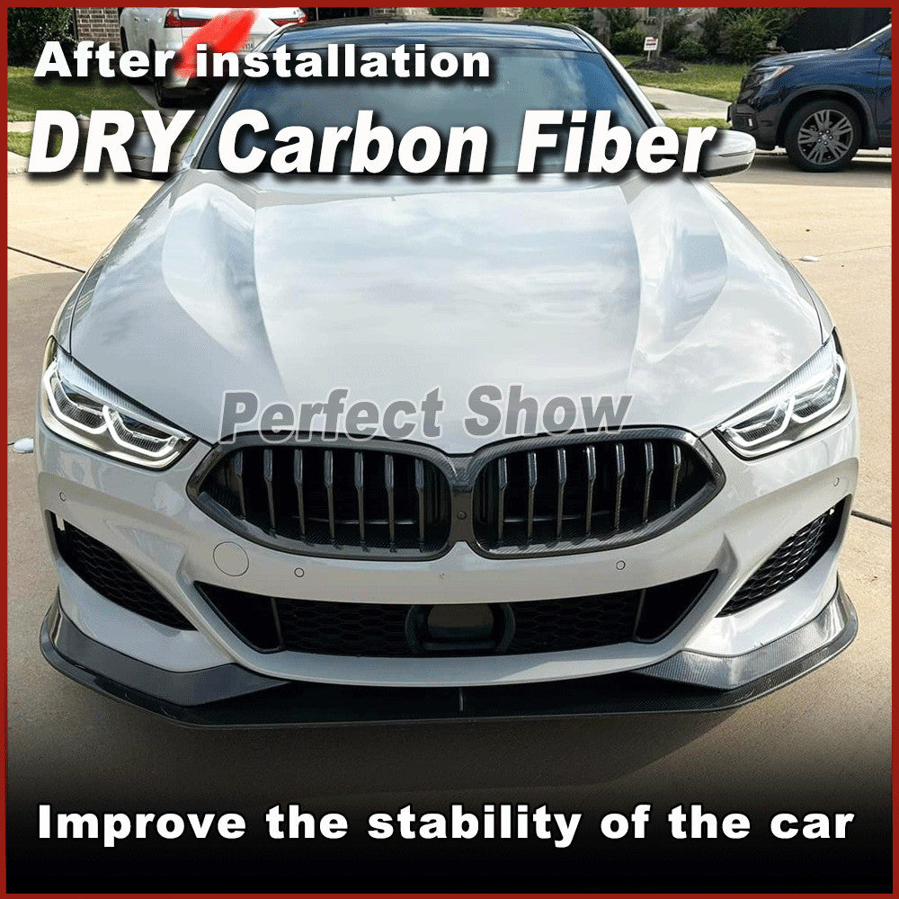 for BMW 8 Series G14 G15 G16 18-22 Dry Carbon Front Bumper Spoiler Lip Splitters