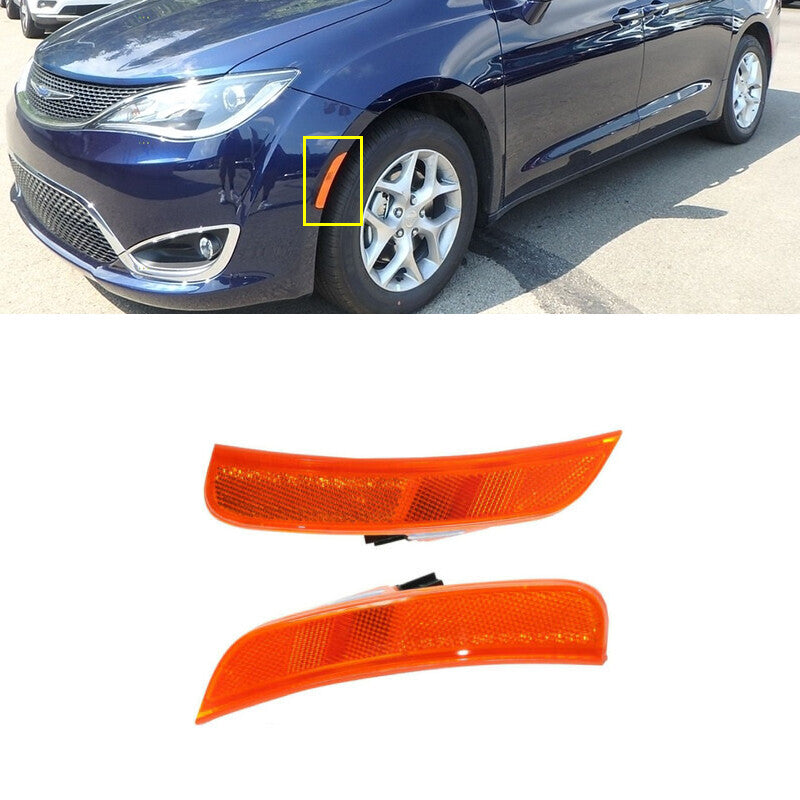 2pcsFor for Chrysler 2017-2019 Front Driver and Passenger Side Marker Light Pair