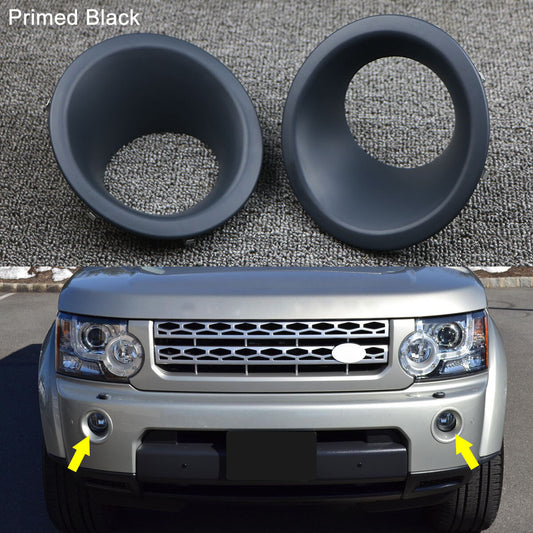 Pair Front Fog Light Lamp Bezel Cover Fit For 2010-13 for Land Rover LR4 Discovery 4
